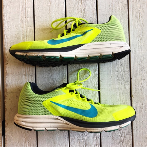 Nike Structure 17 Fit Sole 2 Neon Tennis Shoe - Picture 2 of 8